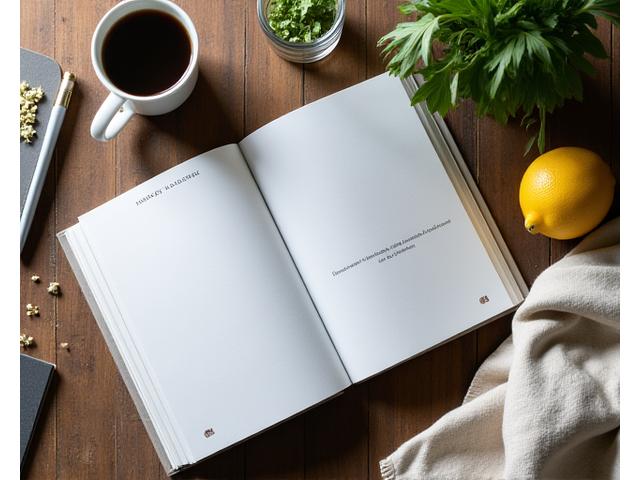 Livre de recettes sur une table rustique