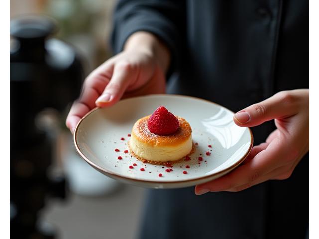 Photographe prenant des clichés de plats culinaires