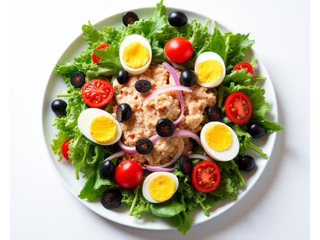 Photo d'une salade Niçoise fraîche et colorée